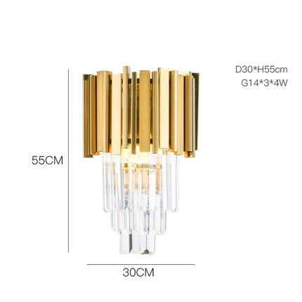 LED Gold Chrome 2 Layer Crystal Ceiling Chandeliers 2023 New Trend Lighting Lustre Suspension Luminaire Lamp For Living Room