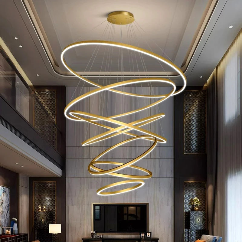 Nordic home decoration, stair chandelier, living room and dining room Pendant lights, ceiling light, indoor lighting