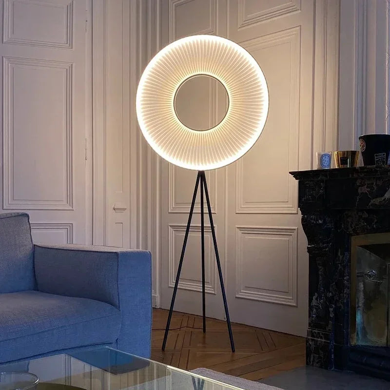 Minimaist Art Decor Floor Lamp Nordic Creative Fabric Pleats Bedside Lights Living Room Sofa Corner Home Indoor Standing Light