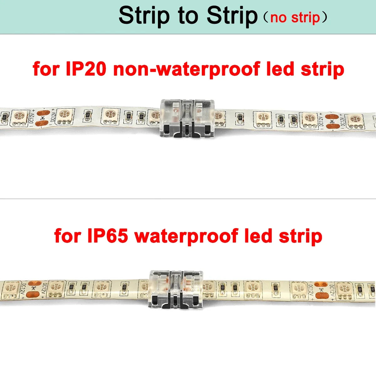2/3/4/5/6 Pin LED Strip Connectors Waterproof LED Connector Terminal For 8mm 10mm LED Strip Light WS2811 WS2812B LED Strip
