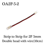 COB LED Wire Connector 5 8 10mm Connection Solderless Mini Buckle FCOB RGB CCT LED Strip Lights 2 3 4 Pin Connector With Wire