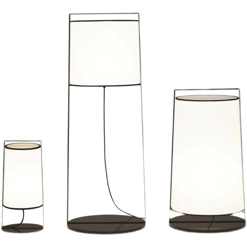 Modern Iron Simple Floor Lamp Creative Home Decoration Lighting Living Room Fabric Art LED Table Lights Lustres Lamparas Sconce