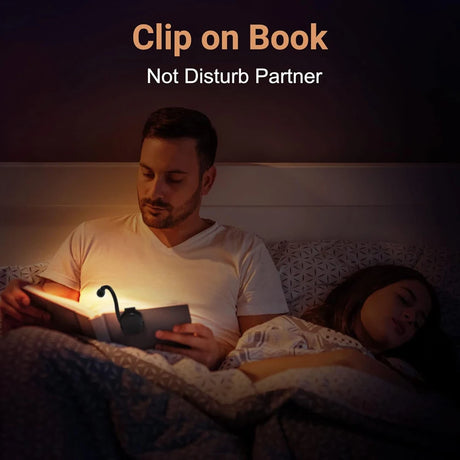 Rechargeable Book Light Reading Lights for Books in Bed Led Book Night Lamp 3 Color Step less Brightness Clip on Reading Lamp