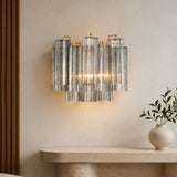 Italian Murano Glass LED Wall Lamp - Luxury Decorative Sconce Light Fixture for Bedroom Bedside, Living Room & Restaurant