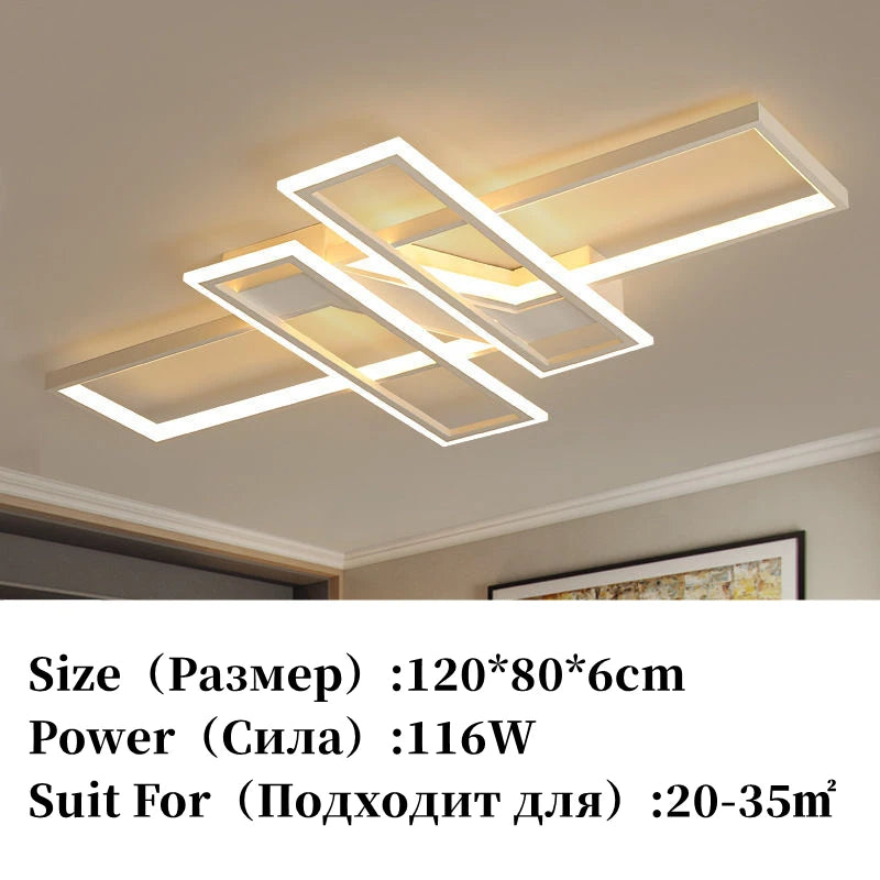 2026 Modern LED Chandelier - Nordic Aluminum Ceiling Light with Remote