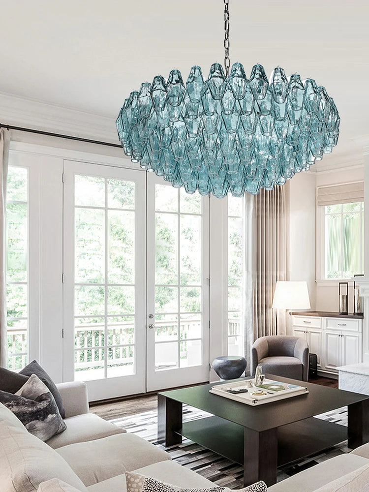 2027 Murano Glass Wish Bottle Pendant Lamp Colorful Glass Electroplated Brass Silver Round Dimmable Ceilings Lustre