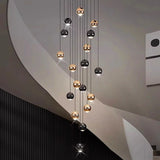 Modern Home Decor LED Lights Pendant Light Lamps for Staircase Chandeliers for Living Room Hanging Light Indoor Lighting