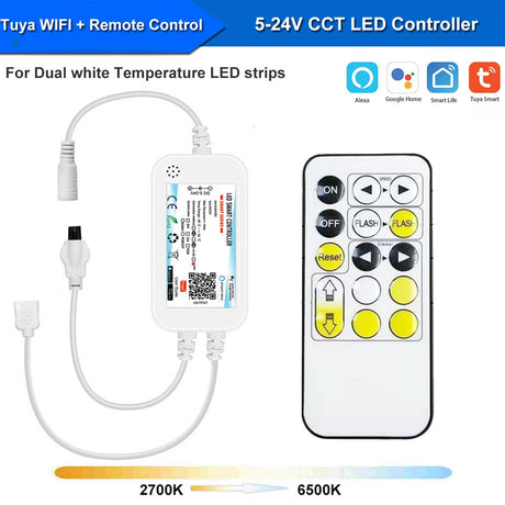 Smart Life APP 5-24V -DW/CCT/RGB/RGBW led Light Strip Wireless Remote Controller Smart Home work with Alexa Google Home