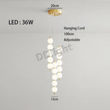 2025 Modern Magic Bean LED Ceiling Chandeliers All Copper White Ball Lustres Hanging Lights Home Decor Suspension Light Fixtures