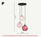 Designer  Stained Glass Chandelier For Living Room Restaurant Classical  Color Hanging Lamp Fixture Bedroom