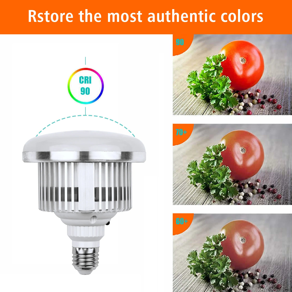 Andoer 85W LED Light Bulb 3000K-6500K Photography Lamp Bulb Energy-saving E27 Mount Remote Control for Photography Studio Home