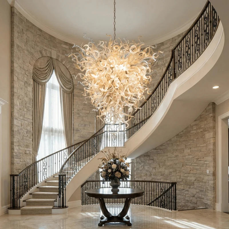 Minimalist Ceiling Light 2026 Designer White Lincoln Murano Glass Pendant Lamp Luster Dimmable Adjustable For Living Dinin