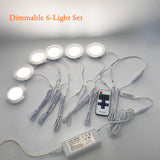 3W Built-in Dimmable Mini LED Kit with Remote Control - Recessed Cabinet & Ceiling Downlights for Living Room, Kitchen & Wardrobe