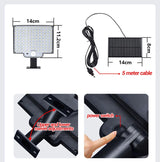 106LED Solar Light Outdoor Waterproof with Motion Sensor Floodlight Remote Control 3 Modes for Patio Garage Backyard Solar Lamp