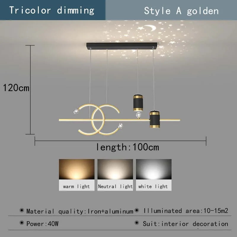Nordic LED Restaurant Pendant Light - Modern Minimalist Dining Table Lamp