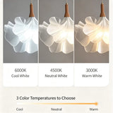 Acrylic Petal Pendant Light Retro Japanese Style Creative Romantic Restaurant Light Antique Simple Pendant Lamp For Living Room