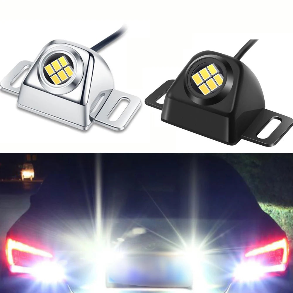 Car Reverse Light High Brightness Reversing Flashing Warning Lamp Auto Parking Tail LED Bulb Light 12-24V for Car Motorcycle