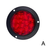 Universal Round LED Rear Tail Lights - 12V 24V Turn Signal Brake Stop Reverse Lamp