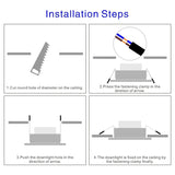 10pcs/lot DC 12V 24V Led Downlight 5W 9W 12W 15W 18W Recessed Ceiling Light 3/4/5 inch Round Panel Down Light Spotlight