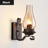 Personalized loft industrial style Nordic Mediterranean creative restaurant American wrought iron corridor decorative wall lamp