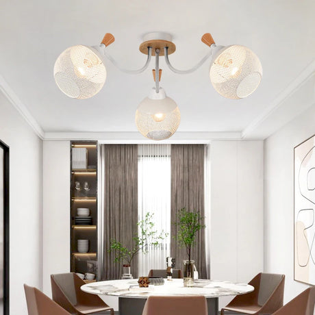 Chandeliers living room ceiling lamp kitchen solid wood E27 pendant lights dining room white/black ceiling light