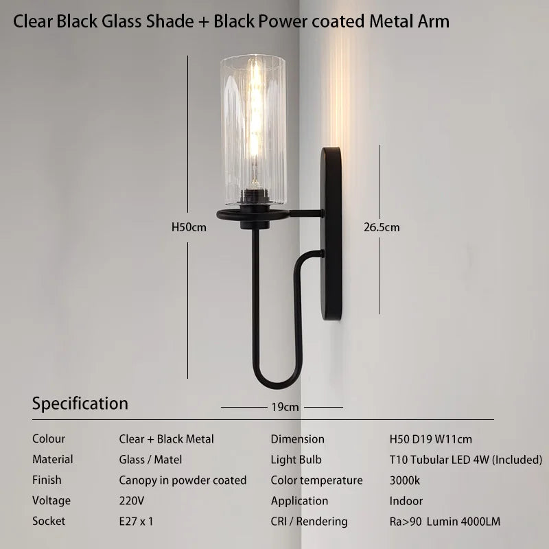 Caren Lighting Luxury wall sconces Shadow Modern nordic wall lamp e27 glass filement Edison hotel bedroom decorative interior