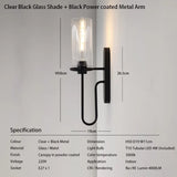 Caren Lighting Luxury wall sconces Shadow Modern nordic wall lamp e27 glass filement Edison hotel bedroom decorative interior