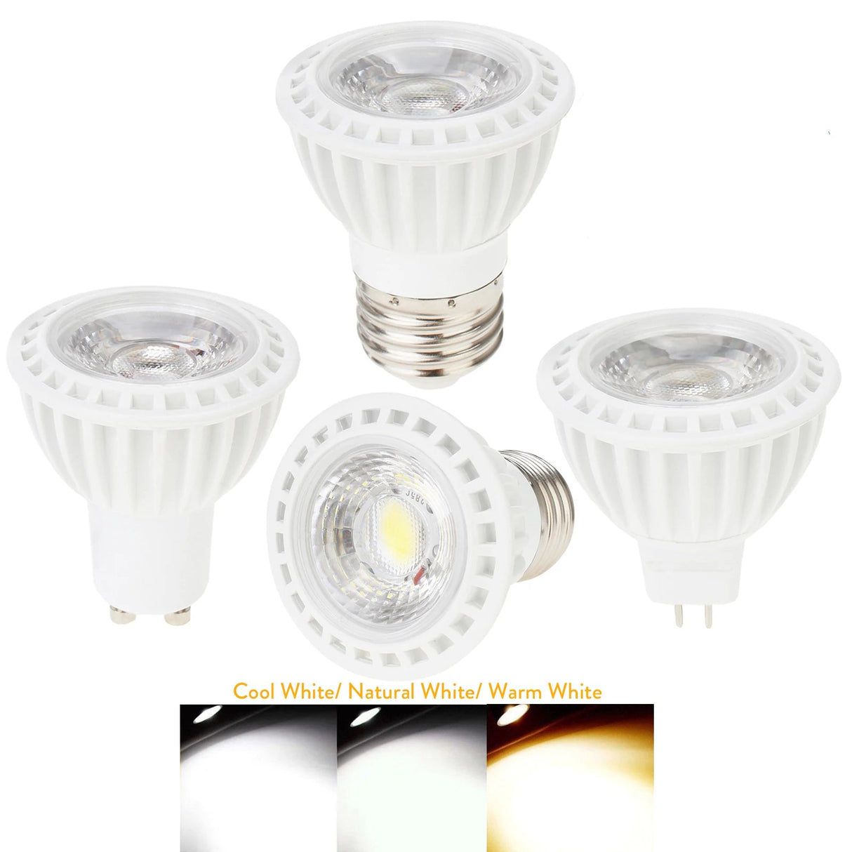 10pcs 5W COB Light Bulbs 45 Beam Angle 110V 220V Dimmable E26 E27 GU10 LED Spotlight for Home Office Table Lamp Downl
