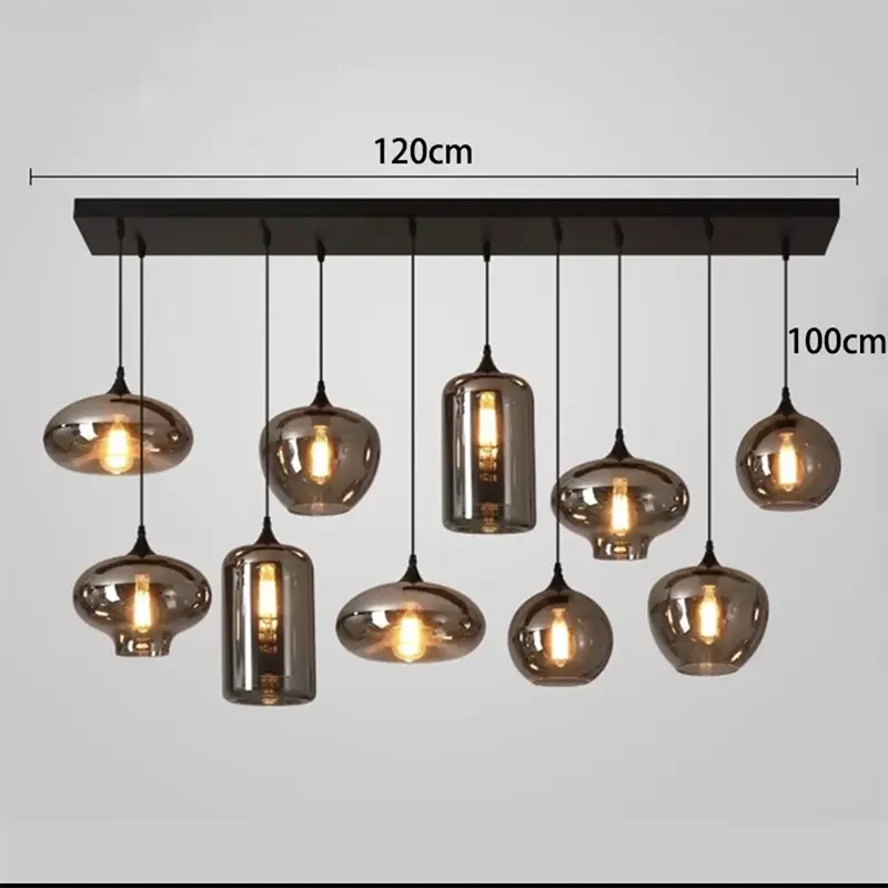 Modern Glass Led Lights Pendant Lamps for Living Room Chandeliers for Dining Room Hanging Light Indoor Lighting Suspension