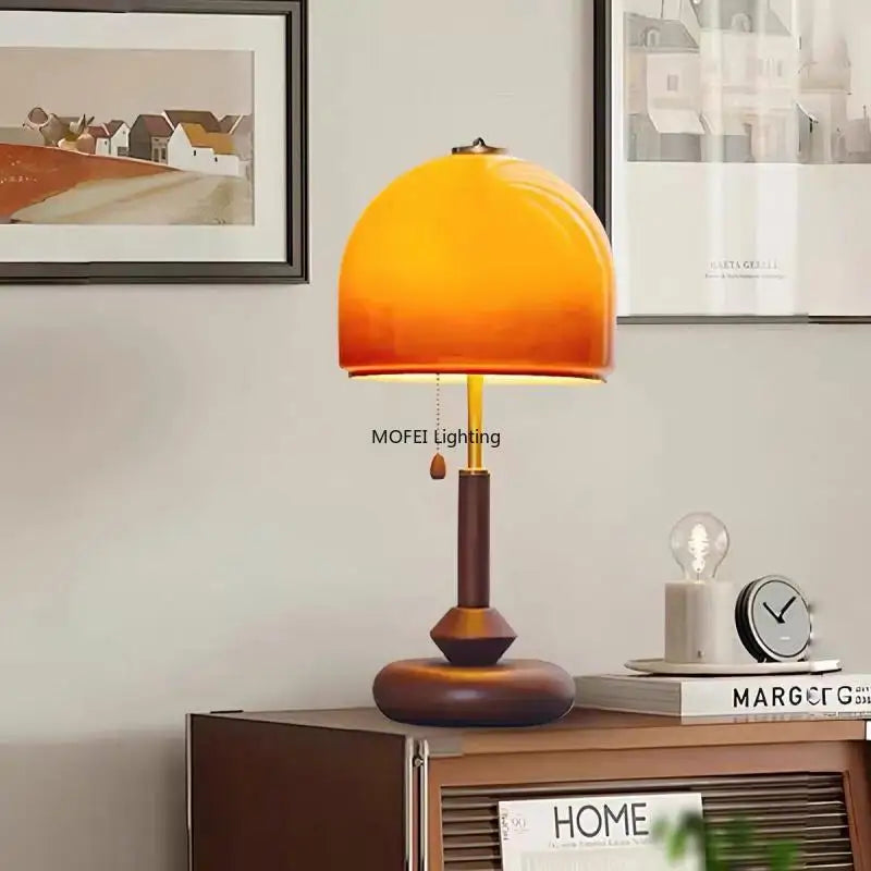 Retro Table Lamp Vintage Desk Light Modern Bedside Reading Lamp Warm Atmosphere Night Light for Bedroom Living Room Study