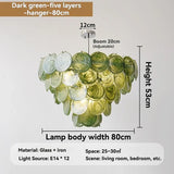 French Glass Chandelier Simple Crystal Pendant Light for Living Room Bedroom Dining Room Home Decor Indoor Lighting Hanging Lamp