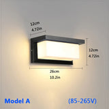 LED Outdoor Wall Light IP65 Waterproof Motion Sensor Porch Balcony Garden Wall Lamp Exterior Security Lighting