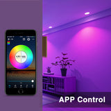 LED Downlight Recessed Spotlight RGB Dimmable 5W Down Light Voice Control Work With Wi-Fi Smart, Alexa Google Home