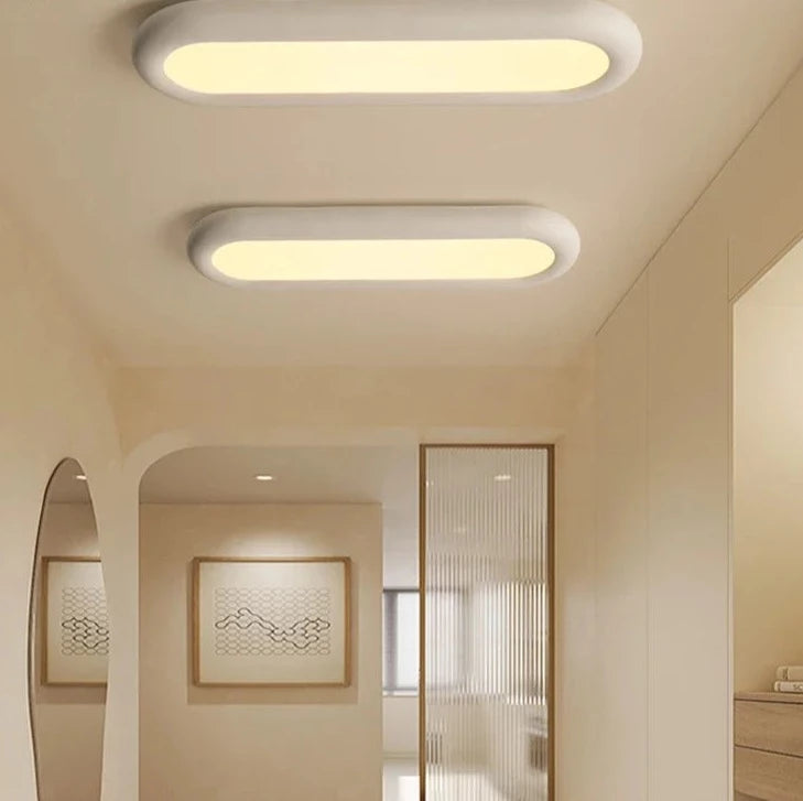 Smart Home Rectangular Bedroom Balcony Hallway Ceiling Light Milk White Resin New Indoor House Lighting Design Lamp and Lanterns