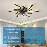 Modern Smart Ceiling Fan with LED Light - App & Remote Controlled, Dimmable