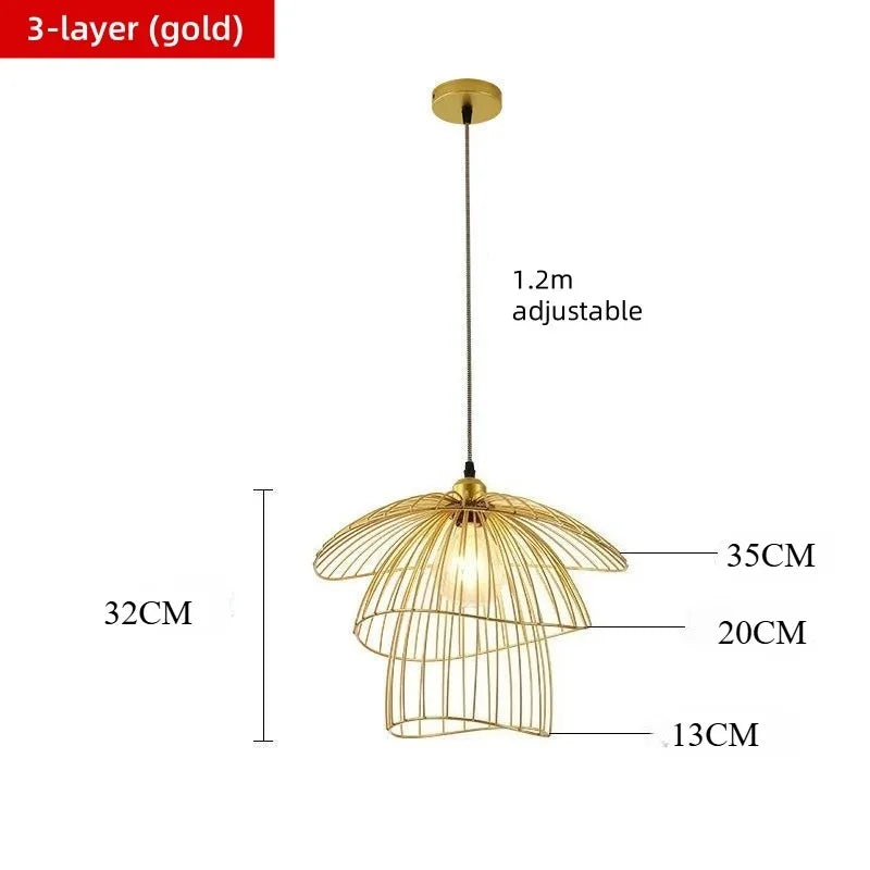 Nordic art pendant light living room dining room bedroom hallway foyer balcony modern minimalist wrought iron lighting fixtures