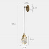 Copper Luxury Wall Light Modern Diamond Design Crystal Wall Lighting Bedroom Bedside Lamp Fixture Clear Cristal Led Wall Sconce