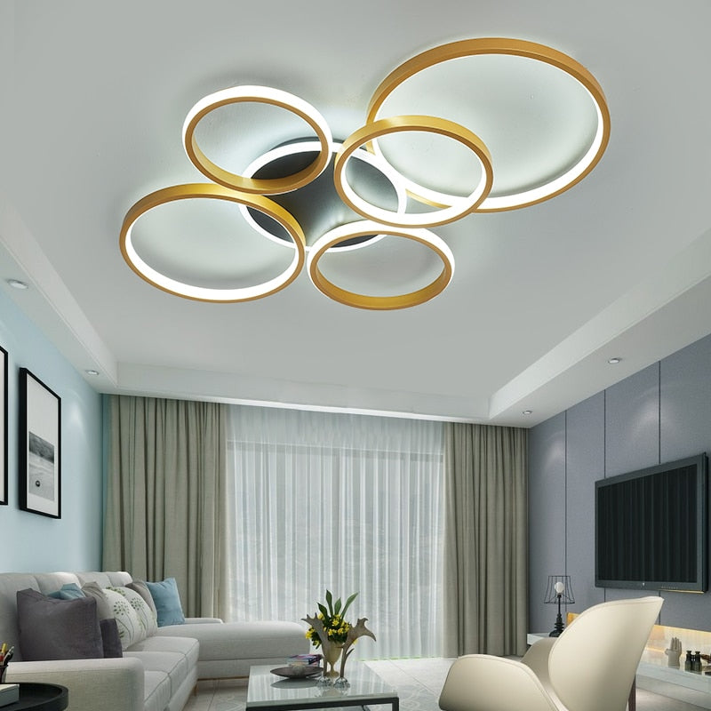 Modern LED Living Dinging Room Bedroom Ceiling Lights Nordic Designer Ring Study Kitchen Indoor Home Decor Lustre Fixtures Lamps