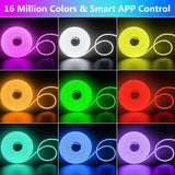 3M Flexible RGBIC LED Neon Light Strips Waterproof Remote APP Control Music Sync Neon Rope Lights Outdoor Light Bar TV Backlight