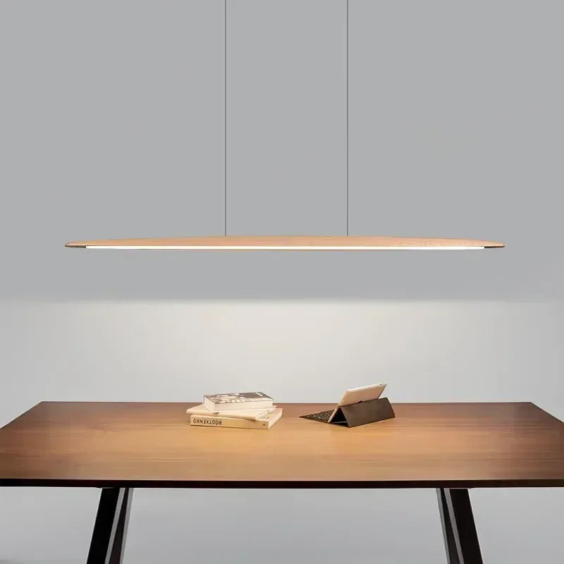 Nordic Design Walnut Long Table Lamp Modern Simple Zen Pendant Lights Japanese Style Tea Quiet Restaurant Home Decor Lamps LED