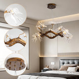 Luxury Glass Bird Chandelier (Designer Swallow Pendant Light) - Modern Decorative Hanging Ceiling Lamp Fixture for Living Room & Dining Room