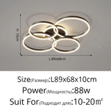 New Modern LED Chandelier Lighting For Living Study Bedroom Lamps Indoor Lighting Round Rings Foyer Luster Chandeliers Luminaire