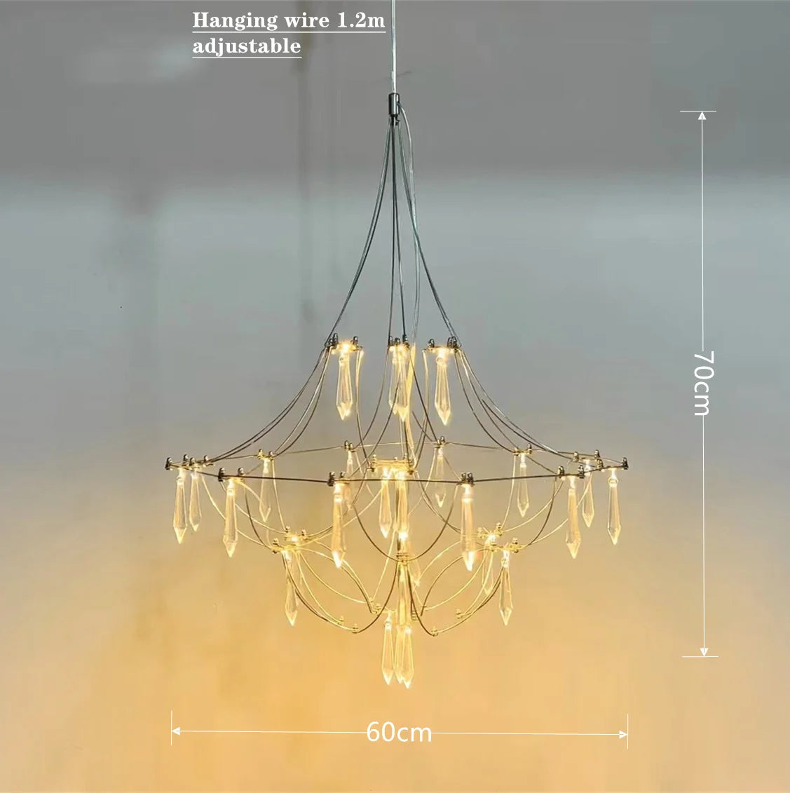 Crystal Chandelier for Living Room Dining Bedroom Hanging Lamps For Ceiling Firefly Lustre Design Modern Suspension Chandelier