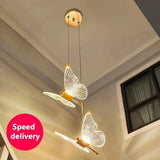 LED Modern Butterfly Pendant Light Ceiling Pendant Light, Bedside Indoor Living Room Dining Room Kitchen Decoration Lighting