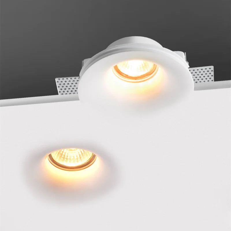 Recessed Gypsum Ceiling Downlight - Borderless Trimless GU10 LED Spotlight