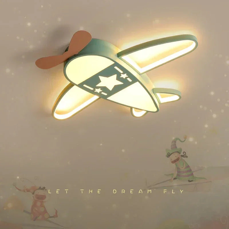 Modern Creative LED Ceiling Light Children's Cartoon Airplane Light Baby Room Bedroom Room Decoration Indoor Lighting Fixtures