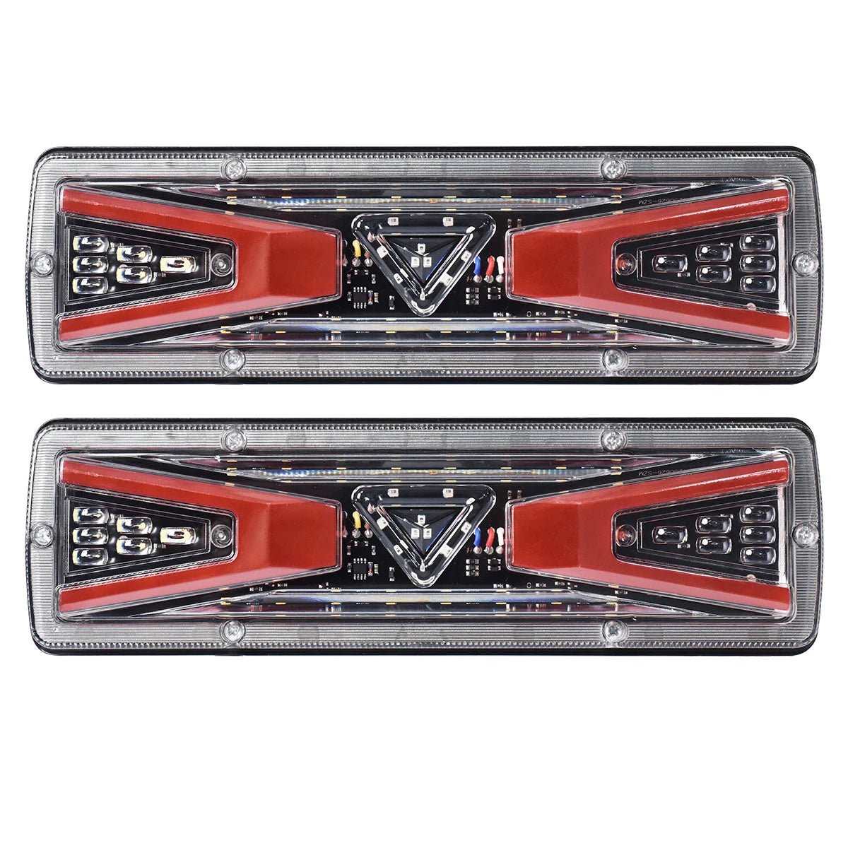 2Pcs LED Taillights Assembly - Universal Turn Signal Brake Stop Reversing Light