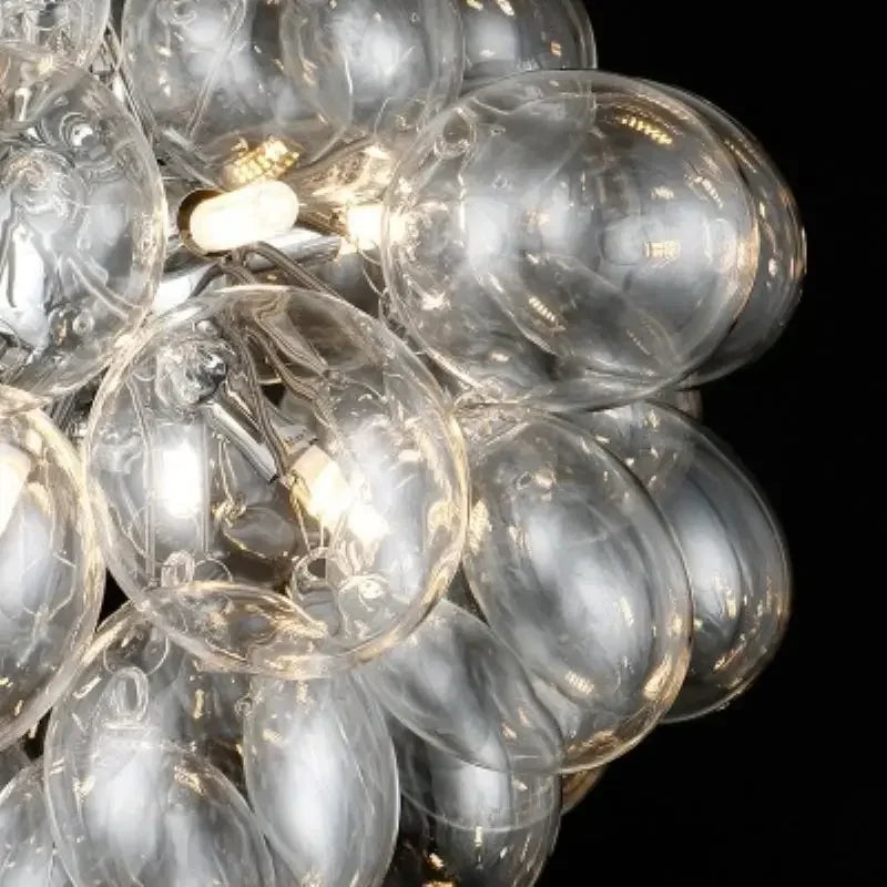 Nordic Balloon Bubble Lighting Boy Children's Bedroom Chandelier Living Room Model Restaurant Creative Ash Glass Lamp