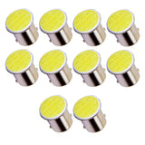10Pcs Car P21W 1156 Ba15s LED COB Turn Signal Bulb Auto Reverse Parking Brake Light 12V Signal Lamp