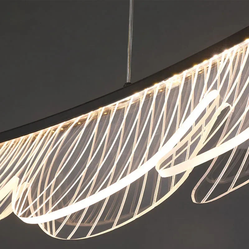 Modern Creative Feather Bird Acrylic Pendant Lamp Restaurant Living Room Hotel Lobby Led Chandelier Art Home Decoration Lighting
